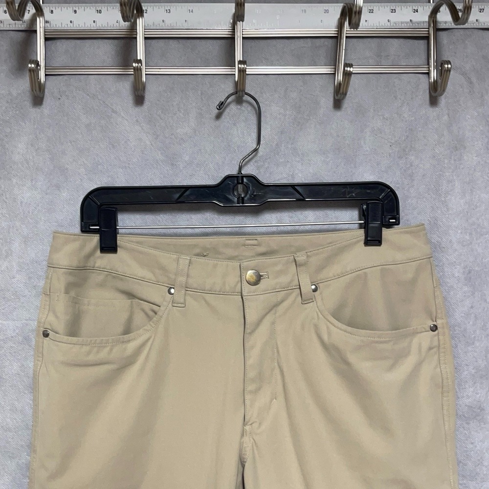Lululemon Pants Men 32X27 Beige ABC Slim 5 Pocket Performance Warpstreme LM5AD9S - Picture 2 of 9